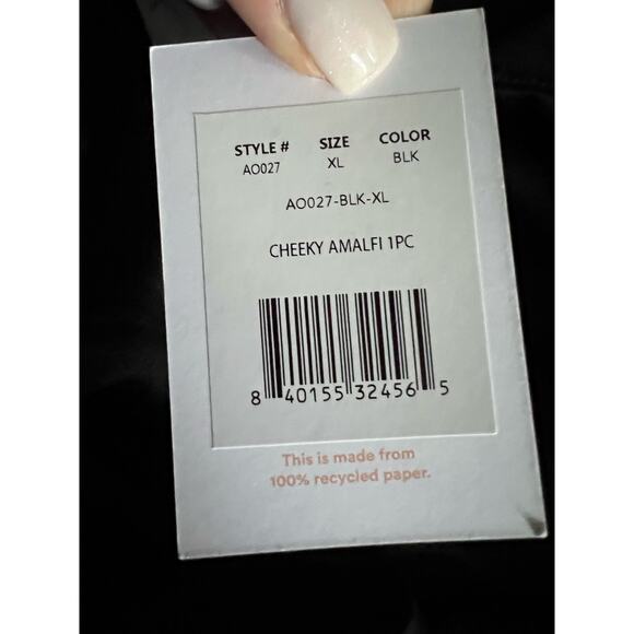 NWT Andie Women's The Amalfi Cheeky One Piece AO027 Smooth Swimsuit Black SZ XL - Picture 11 of 12